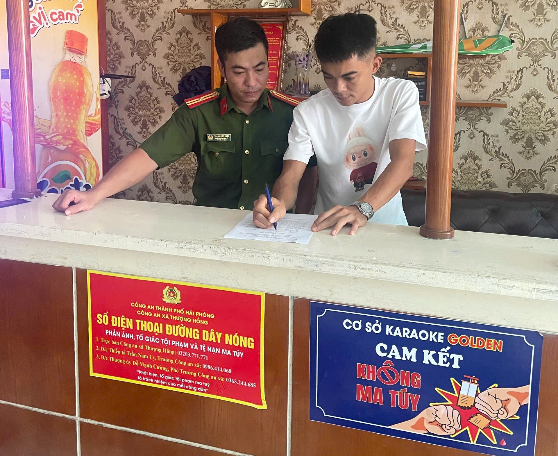 Công an xã Thượng Hồng quyết tâm xây dựng xã không ma túy